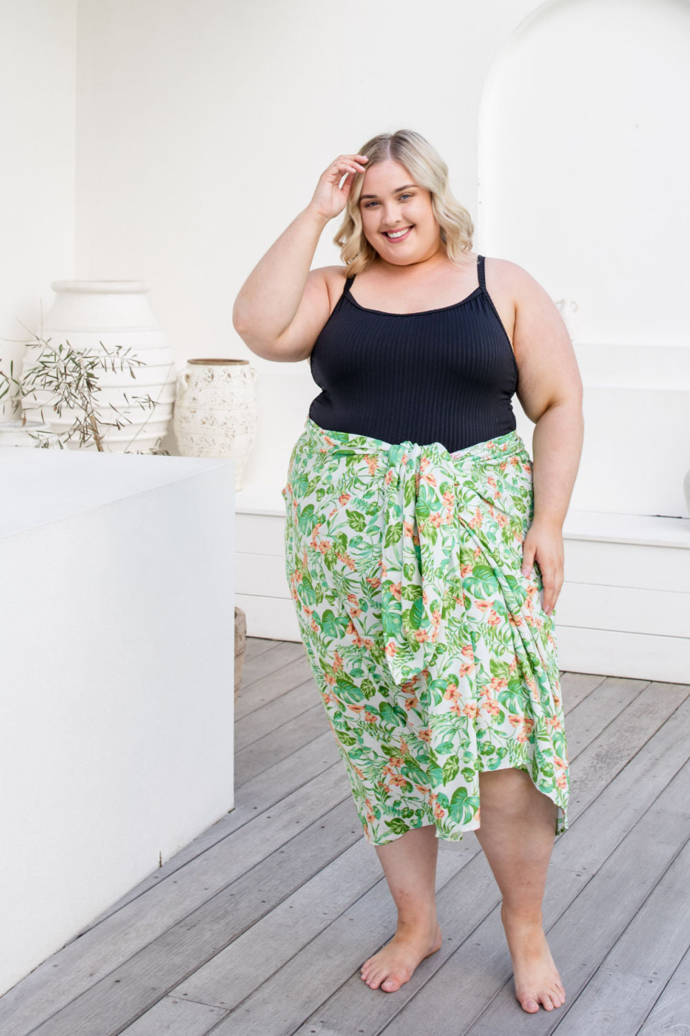 extra-large-sarong-tropical-floral-green-peach