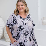 kaftan-top-black-cream-mauve-patchwork-print