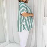 kaftan-top-stripe-green-white-plus-size