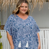 ladies-kaftan-top-blue-white-print-design