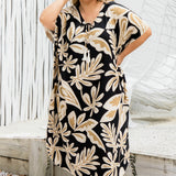 Langes Kaftankleid - Latte Leaves