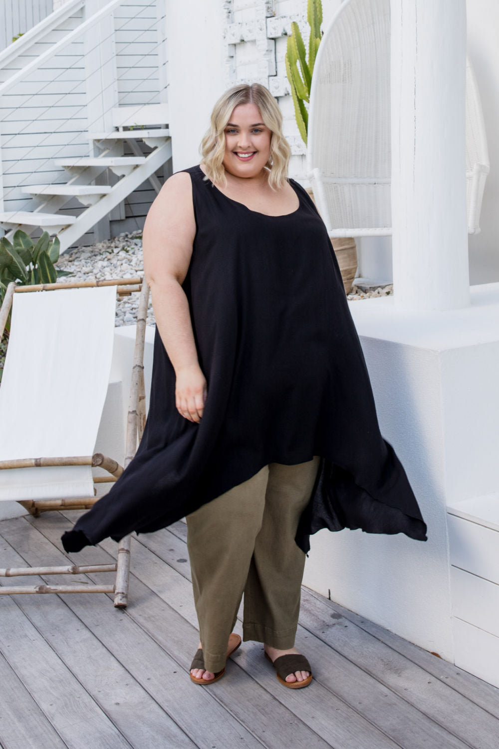 ladies-long-plus-size-summer-top-black