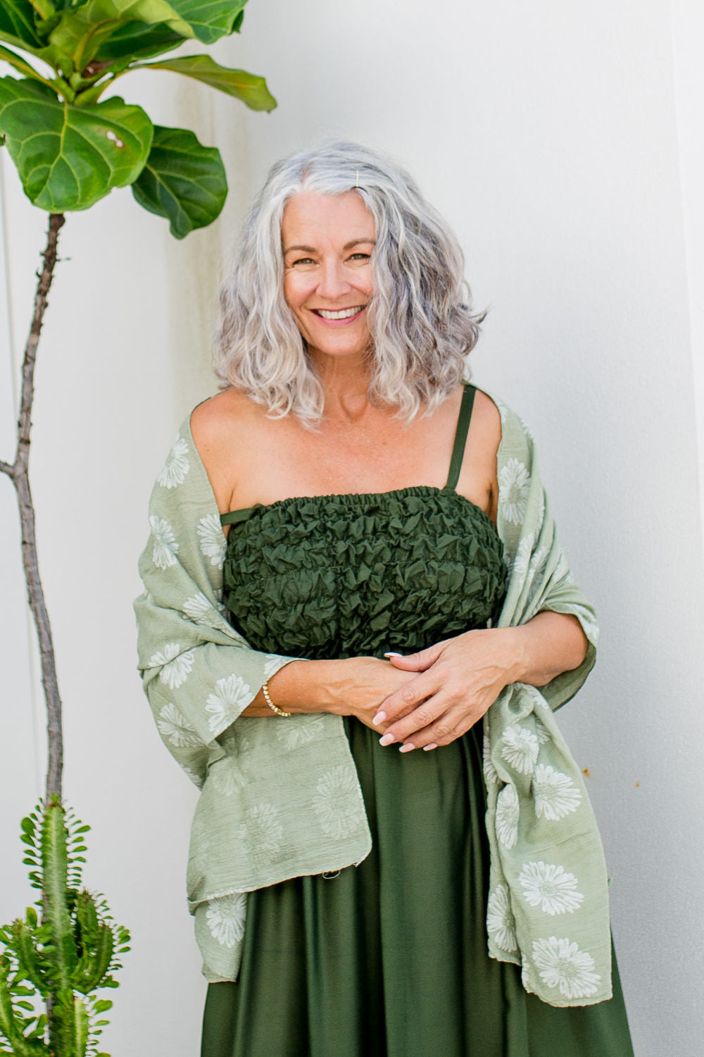 ladies-long-scarf-sage-green-white-floral