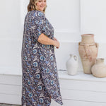 ladies-long-summber-kaftan-dress-blue-latte-off-white-floral-design-resort-wear