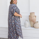 ladies-long-summber-kaftan-dress-blue-latte-off-white-floral-design-resort-wear