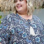 ladies-plus-size-long-kaftan-dress-blue-floral-design