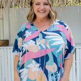 long-kaftan-dress-resort-style-floral-print-design-pink-blue-cream-green-white