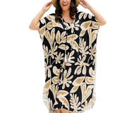 Langes Kaftankleid - Latte Leaves