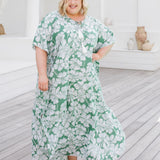 long-plus-size-kaftan-green-white-floral-design