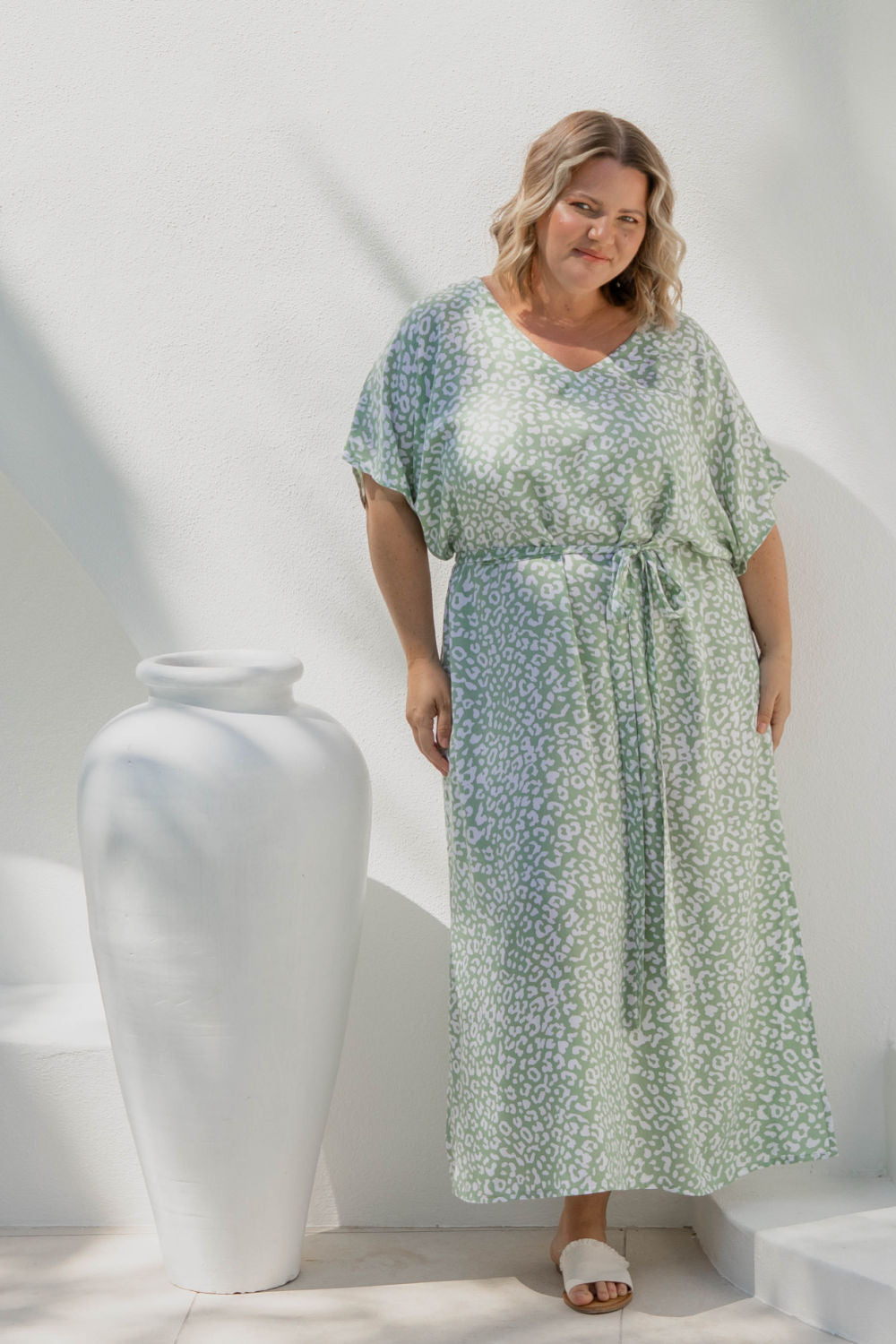 long-summer-dress-leopard-print-green-white