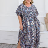 maxi-kaftan-dress-blue-latte-off-white-floral-design