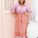 maxi-skirt-pink-peach-floral-print-tiered