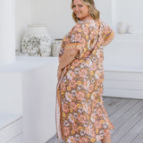 maxi-summer-kaftan-dress-resort-wear--mocha-peach-floral-border-design