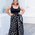 mens-extra-large-sarong-black-bone-polka-dot-fringeless