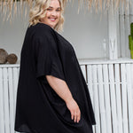 plus-size-black-casual-kimono