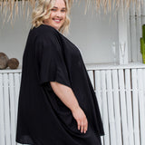 plus-size-black-casual-kimono