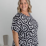 plus-size-blouse-top-black-white-geometric-print-design