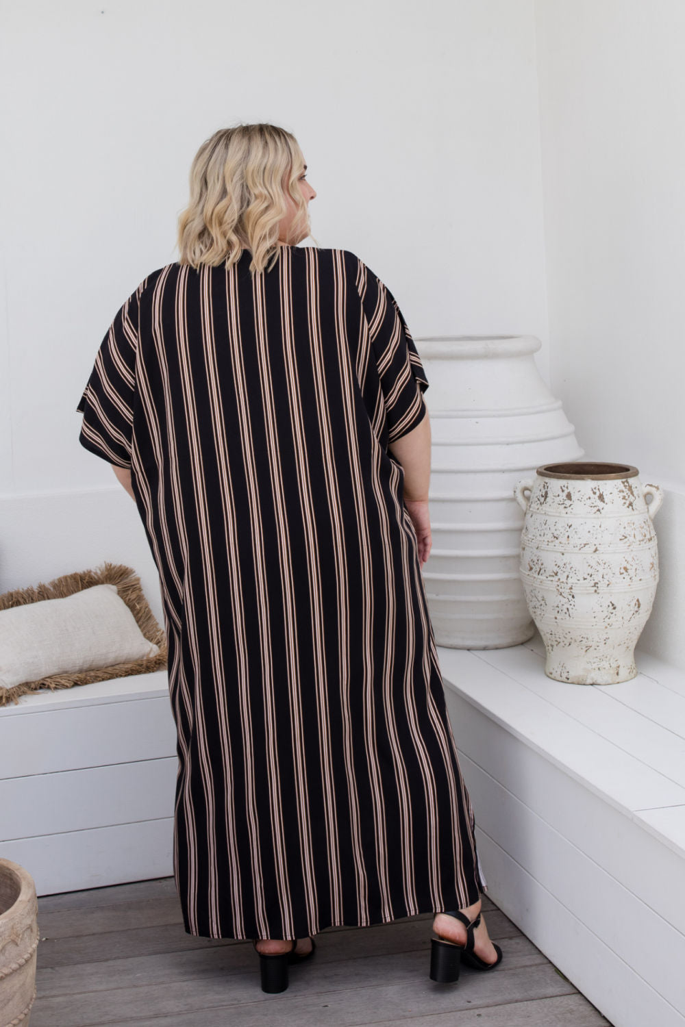 plus-size-long-summer-dress-black-neutral-cream-stripe-design