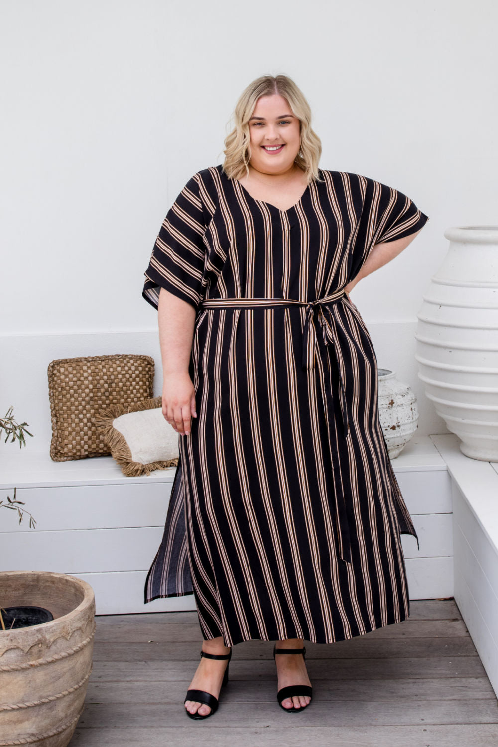 plus-size-maxi-dress-black-neutral-cream-stripe