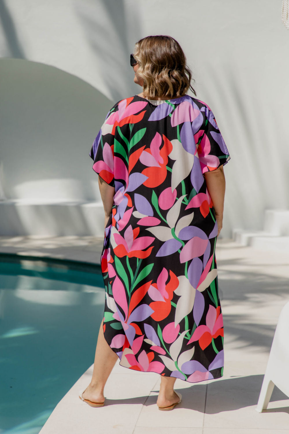 plus-size-maxi-summer-dress-kaftan-style-floral-design-black-red-pink-mauve