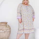 plus-size-short-kaftan-beach-dress-mauve-floral-lace-trim-resort-style