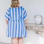 short-kaftan-dress-plus-size-blue-white-stripe-design