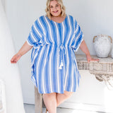 short-summer-kaftan-dress-plus-size-blue-white-stripe
