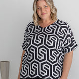 summer-blouse-top-black-white-geo-print-design