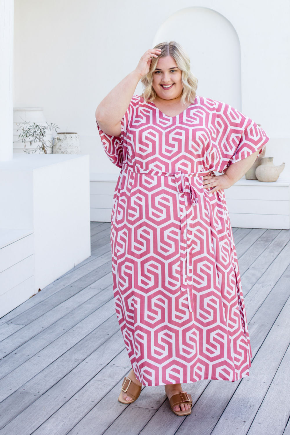 summer-maxi-dress-rose-white-geometric-plus-size-resort-wear
