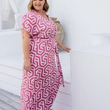 summer-maxi-dress-rose-white-geometric-resort-wear