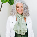 womens-long-scarf-sage-green-white-floral