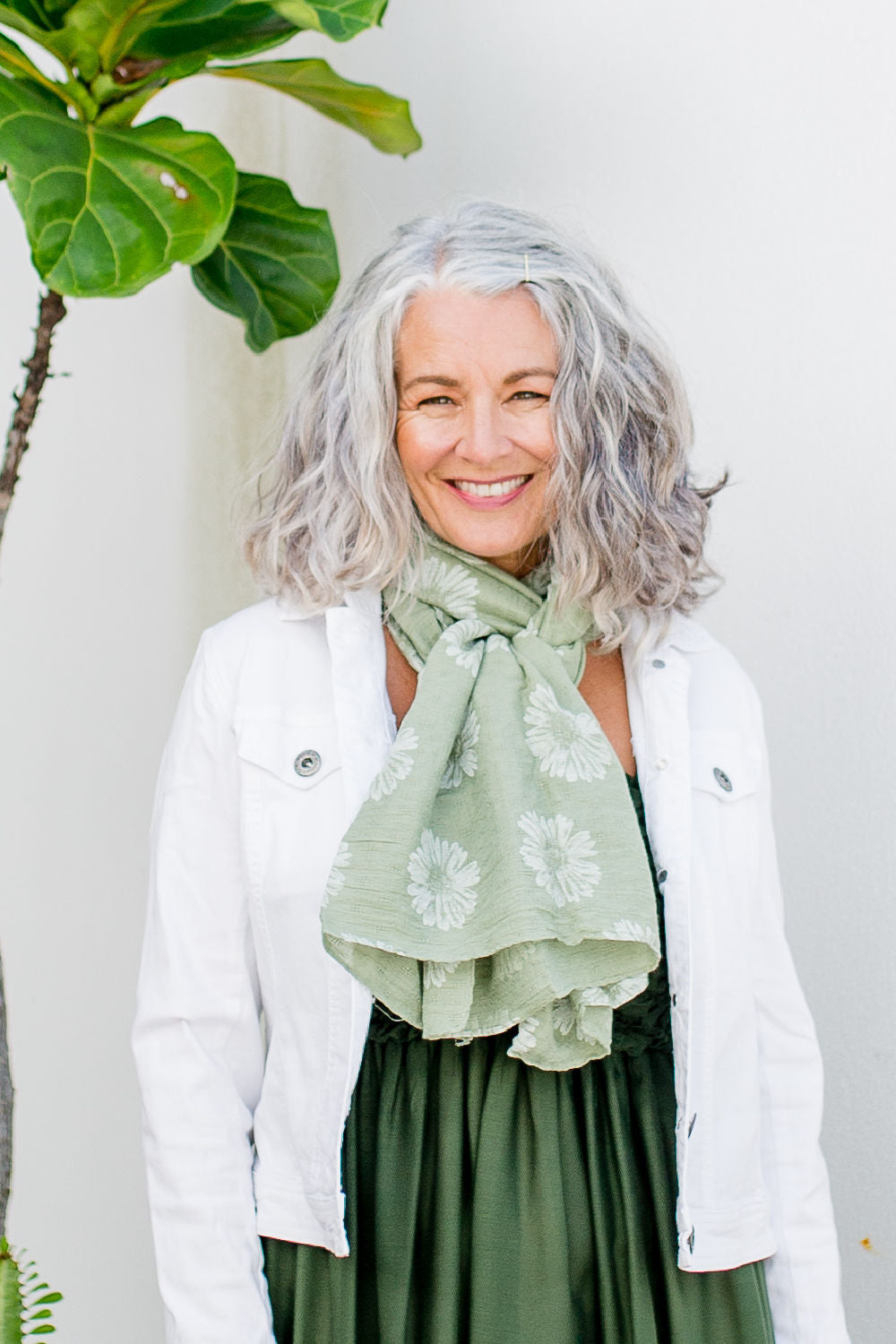 womens-long-scarf-sage-green-white-floral