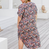womens-long-summer-kaftan-peach-pink-grey-floral-on-black