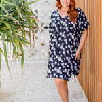 black-kaftan-dress-short-summer-plus-size-daisy-floral