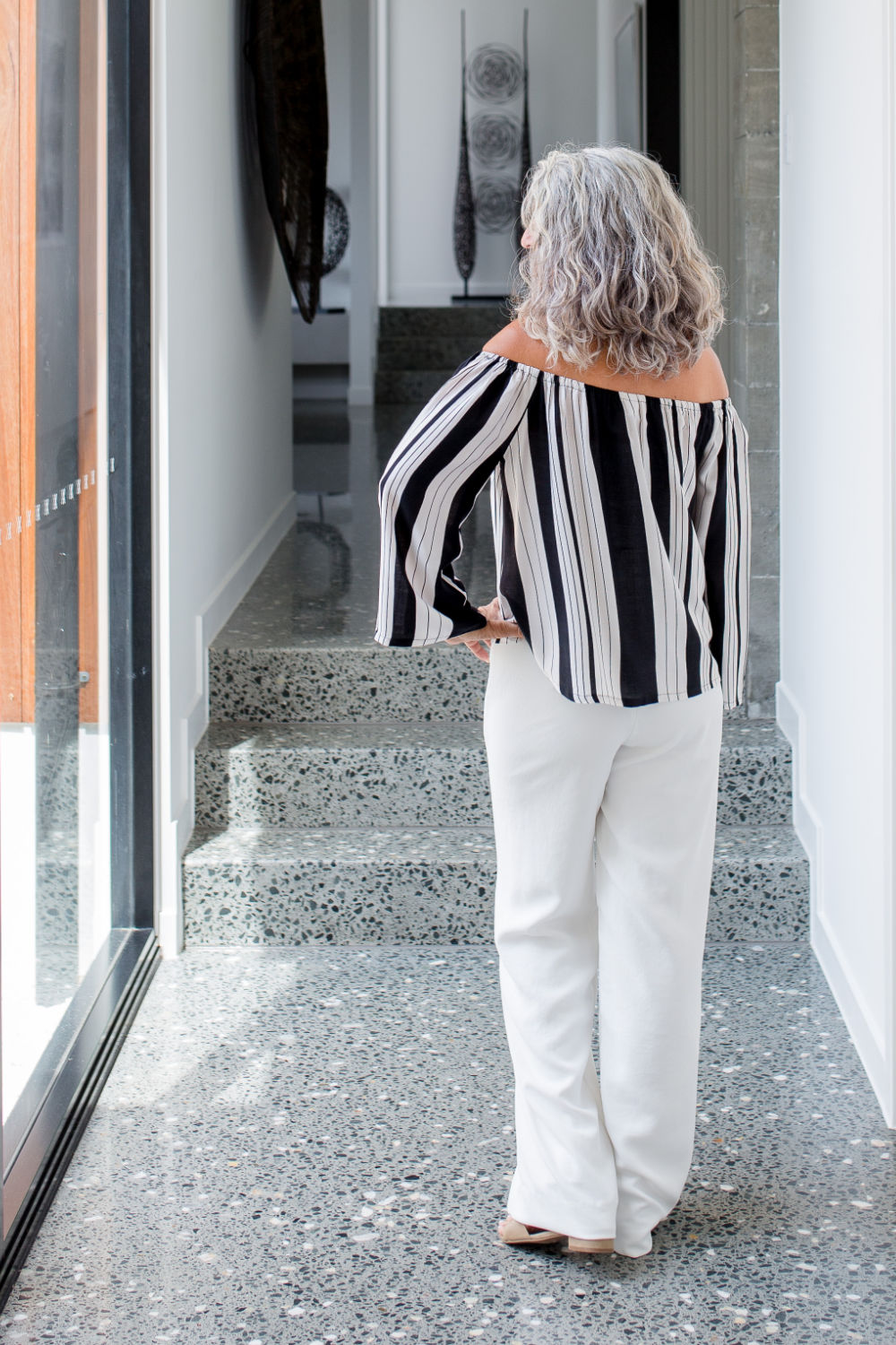 black-white-ladies-summer-top-stripes