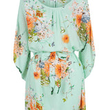 short-summer-dress-floral-print-green-orange-grey-white