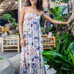 casual-strapless-summer-maxi-dress-floral-design-cream