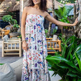 casual-strapless-summer-maxi-dress-floral-design-cream