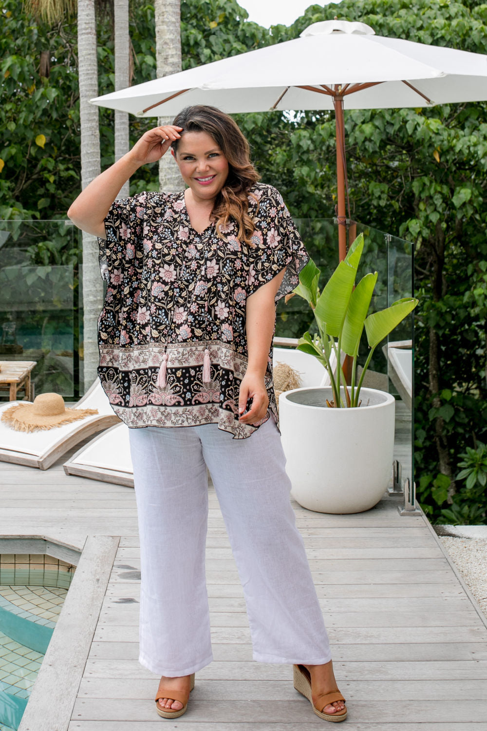 kaftan-top-black-floral-design