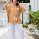kaftan-top-caramel-polka-dot