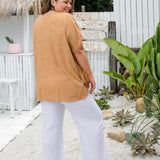 kaftan-top-caramel-white-polka-dot
