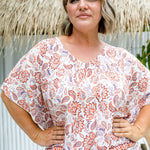 kaftan-top-plus-size-white-orange-purple-lilac-floral-paisley