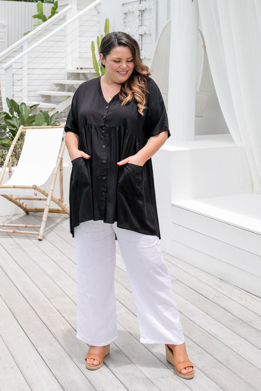 ladies-black-tunic-top