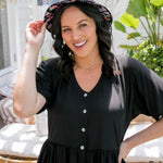 ladies-bucket-hat-lilly-flower-design-black