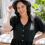 ladies-bucket-hat-lilly-flower-design-black