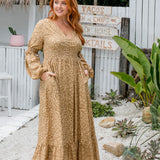 ladies-long-dress-leopard-print-latte-caramel