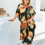 ladies-long-kaftan-dress-cream-olive-black-floral-plus-size