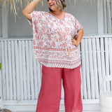 ladies-plus-size-kaftan-top-white-orange-purple-lilac-floral-paisley-border