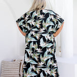 ladies-plus-size-long-kaftan-resort-wear-dress-black-blue-olive-leaf-design