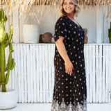 ladies-plus-size-maxi-dress-black-white-geometric-border-design